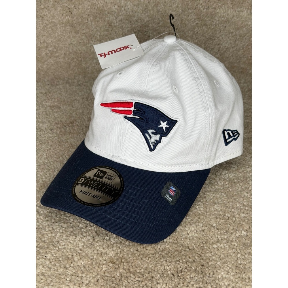 New Era Hat New England Patriots White Navy NWT 9TWENTY Snapback Cap